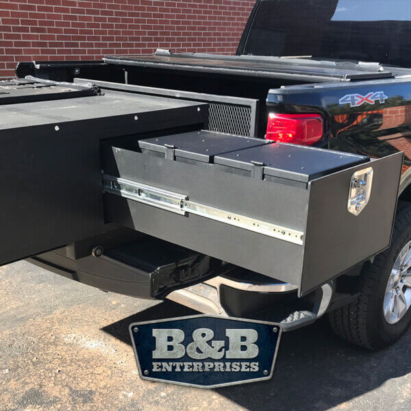 extended specialty pan in a truck bed